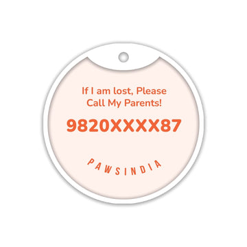 PawsIndia Customized Pet Tag- Valentine's Edition Cute Hearts Print